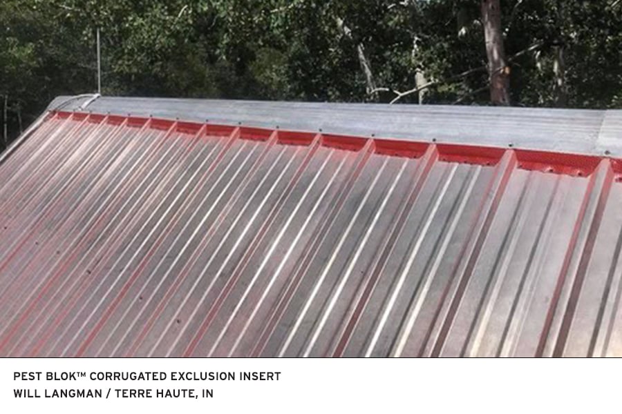 Image of Pest-Blok Corrugated Exclusion Insert installation by Will Langman