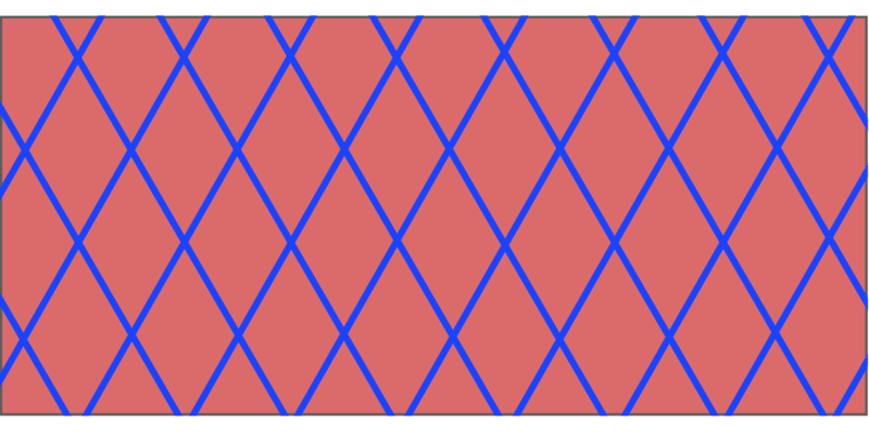 An illustration of three-fourths-inch diamond-shaped chimney cap mesh.