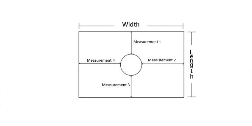 A guide demonstrating how to measure a single-hole chimney chase cover