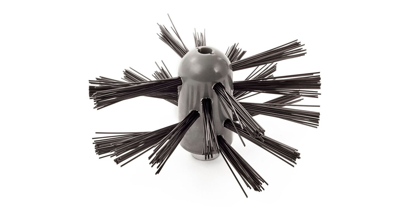 A LintEater auguer-style brush head against a white background.