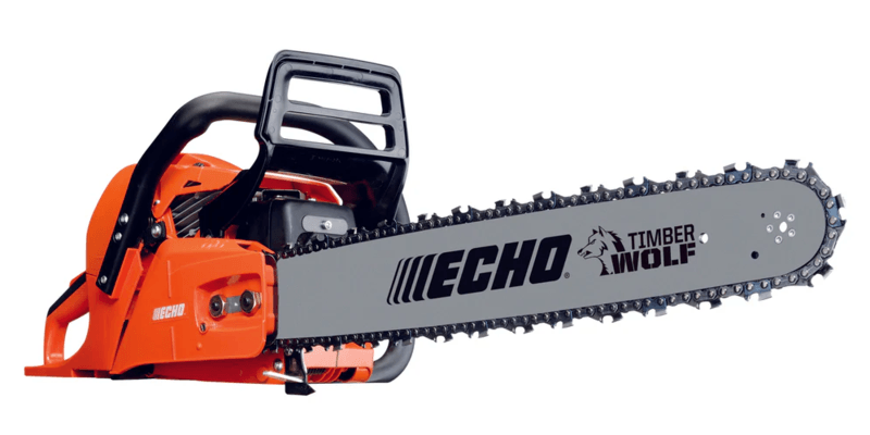 An ECHO CS-590 Timber Wolf gas-powered chainsaw displayed against a white background.