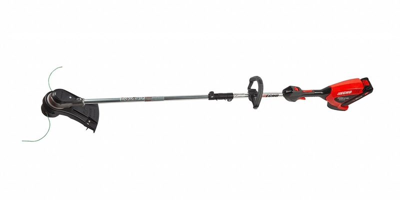 An ECHO eFORCE DSRM-2100 battery-powered weed eater displayed against a white background.