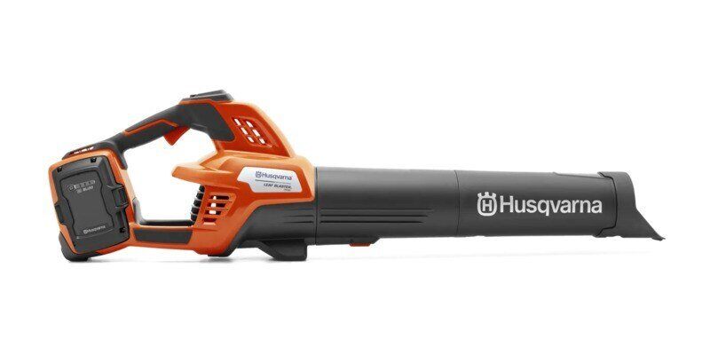 A Husqvarna Leaf Blaster 350iB leaf blower displayed against a white background.
