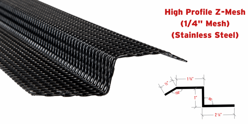 A closeup of the side profile of HY-GUARD EXCLUSION's Pest Armor Ultimate. A drawing in the bottom-right corner shows the product's dimensions.