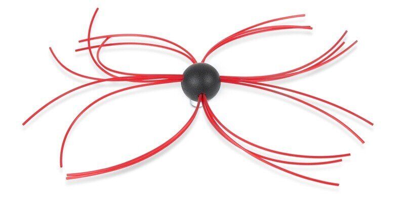 The whip line and head of a SootEater masonry chimney cleaning kit displayed against a white background.