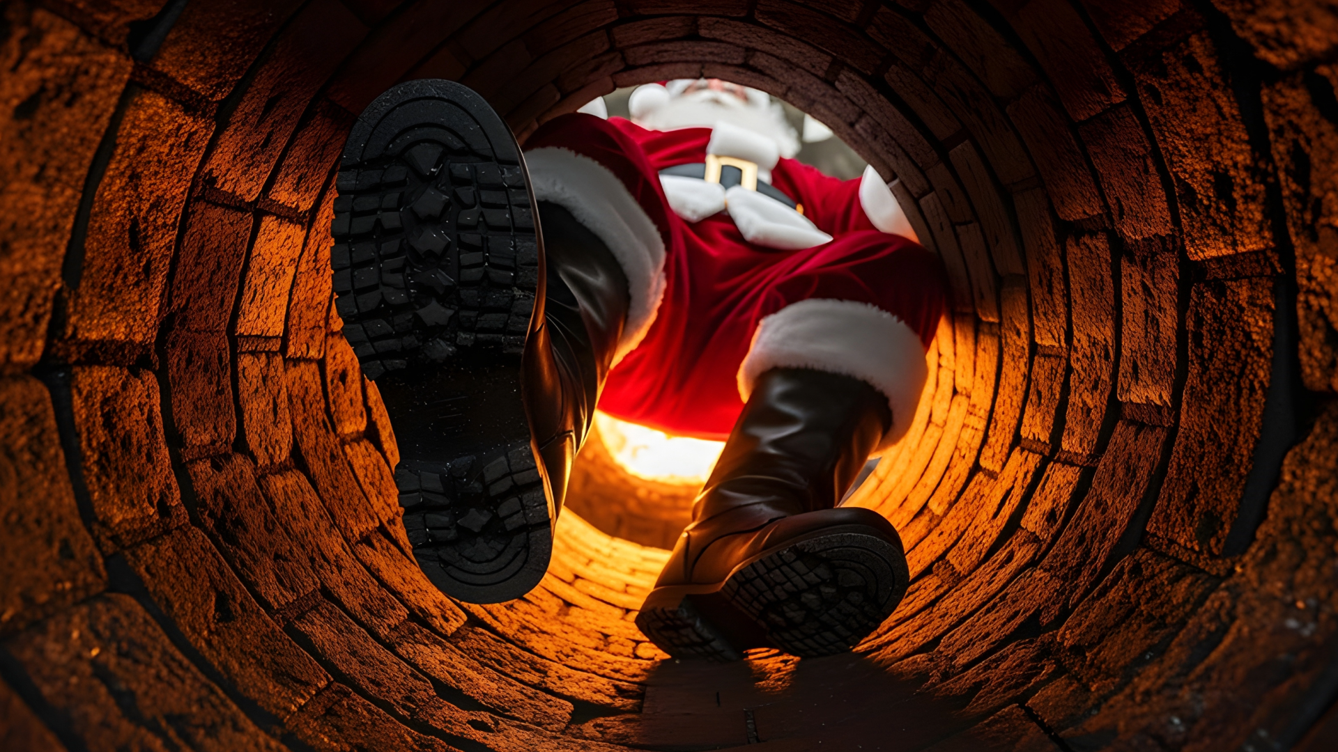 santa-going-down-chimney