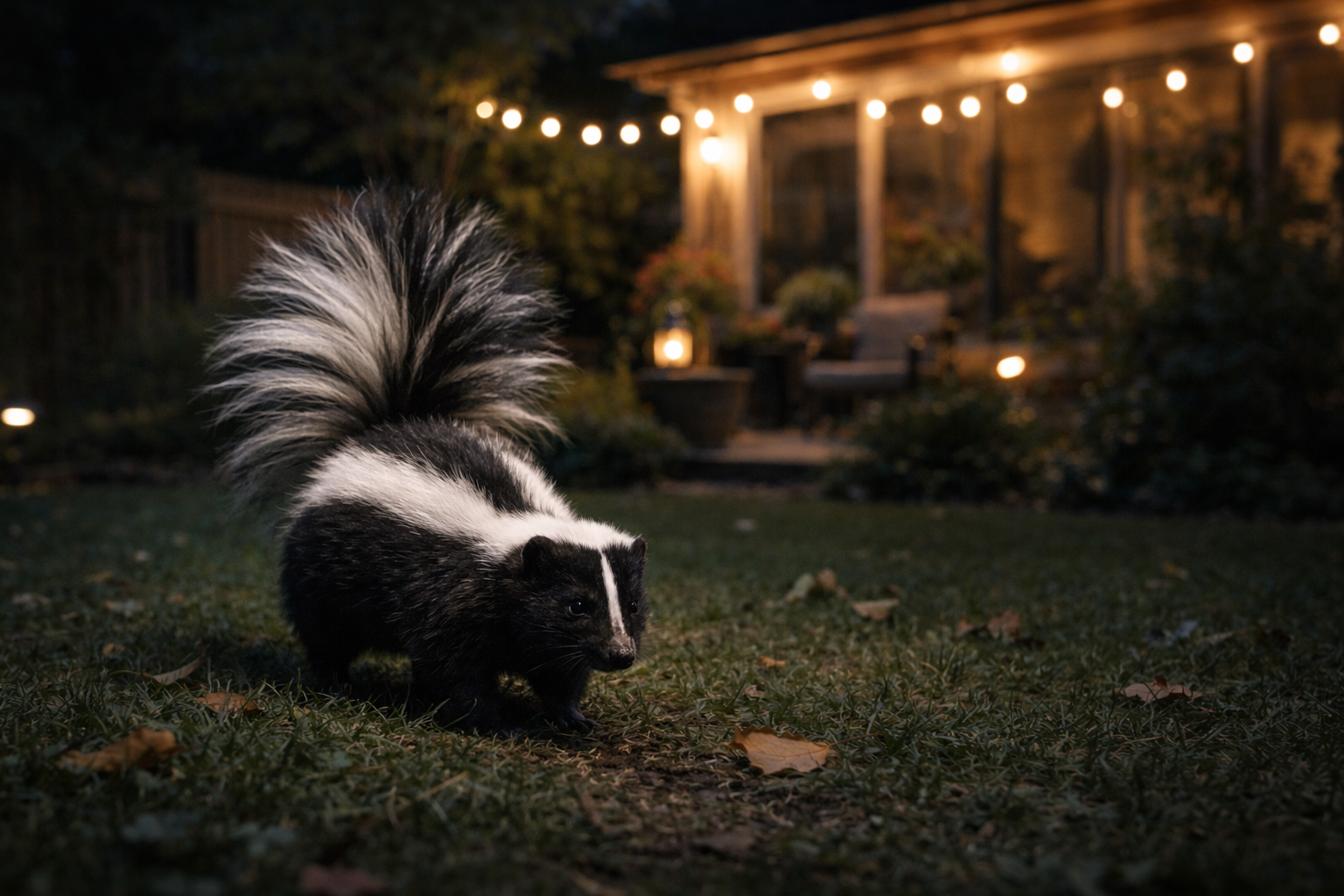 skunk-in-yard