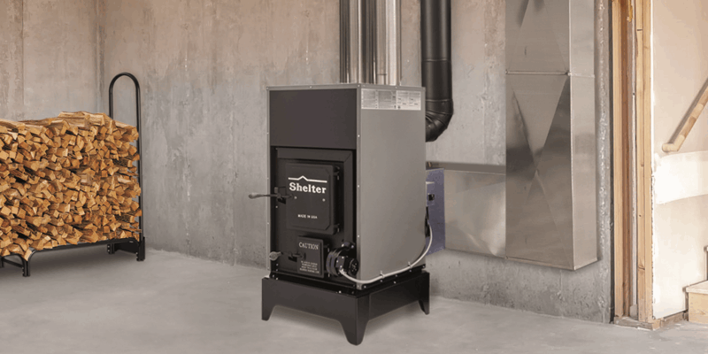 Wood burning furnace discount